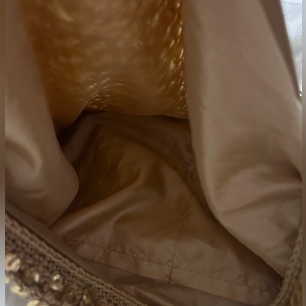 Gold Sequin Shoulder Bag - Women - Picture 5 of 6